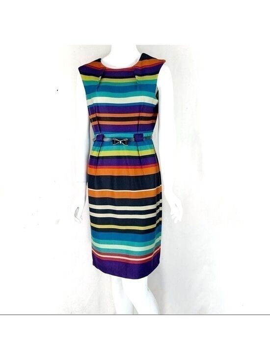 Emma & Michele Dresses & Skirts - NWOT-EMMA & Michele Striped CapSleeve Belted Dress